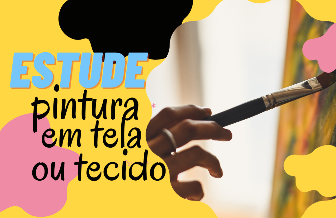 estude pintura em tela ou tecido presenciais em Guarulhos
