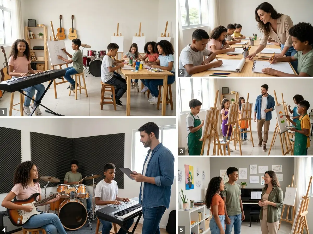 Aulas de Pintura, Desenho e Música na Vila Augusta em Guarulhos